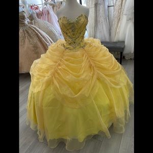 Yellow Disney Princess Belle Quinceañera Dress